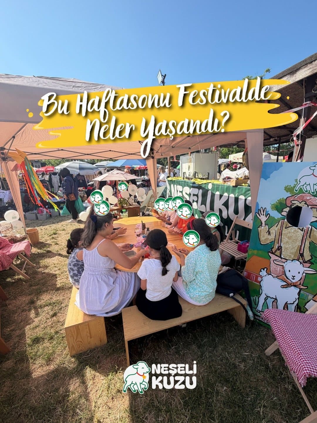 Zekeriyaköy İkinci El Festivali'nde Neşeli Kuzu çocuk atölyesi